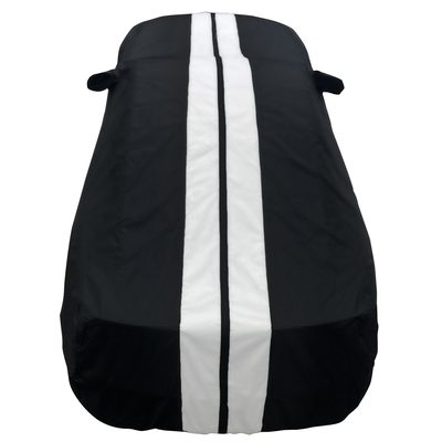 Ford Mustang Ultraguard Plus Car Cover - 300D Indoor/Outdoor Protection - Black with Gray Stripes