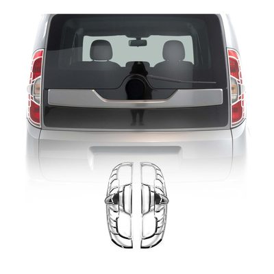 2015-2023 RAM ProMaster City Trunk Tail Light Trim Frame Chrome Silver 2 Pcs