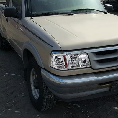 1993-1997 Ford Ranger Factory Corner Parking Turn Signal Lights Chrome/Clear