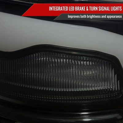 2009-2018 Dodge RAM 1500/ 2500 3500 White LED Bar Tail Lights Black/Smoke