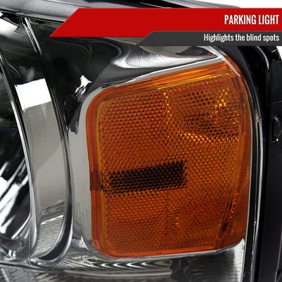 2004-2008 Ford F-150/2006-2008 Lincoln Mark LT Headlights Amber & Chrome Smoke