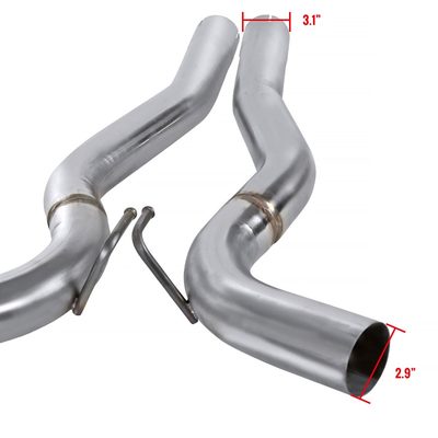 2015-2021 Ford Mustang 2.3L EcoBoost Dual Catback Exhaust System Burnt Tip