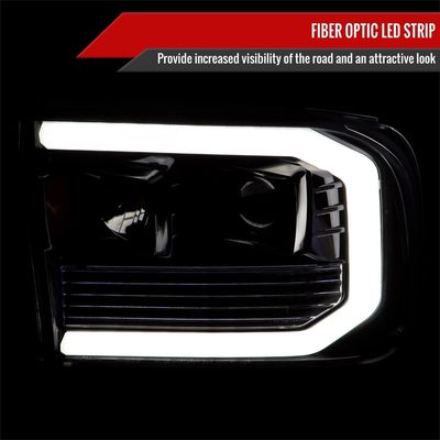 1999-2004 Ford F-250/350/450/550 /00-2004 Excursion LED Bar Headlights Black