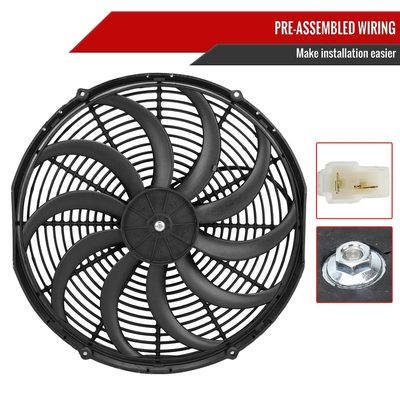 Universal 14 Inch 12V/160W Radiator Cooling Fan Kit