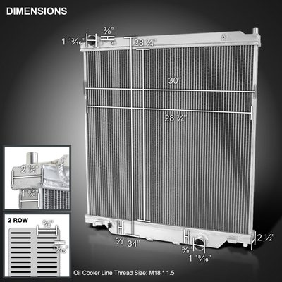 2003-2007 Ford F250/350/450 /03-2005 Excursion 6.0L Diesel 2Row Cooling Radiator
