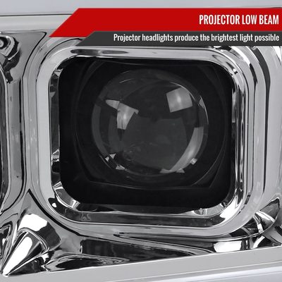 2017-2019 Ford F-250 F-350 F-450 F-550 LED C-Bar Headlights Signal Chrome