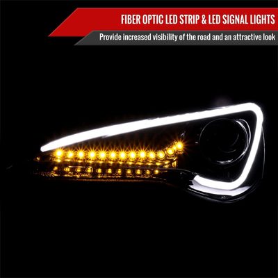 2012-2017 Toyota 86/ Scion FRS LED Bar Headlights LED Signal Lights Black