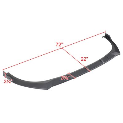 2021-2022 Hyundai Elantra Matte Black 3Pcs Front Bumper Lip Splitter Kit