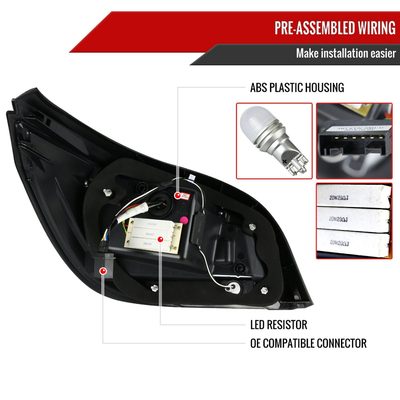 2004-2007 BMW E60 5 Series Sedan LED Tail Lights Chrome Housing/Clear Lens