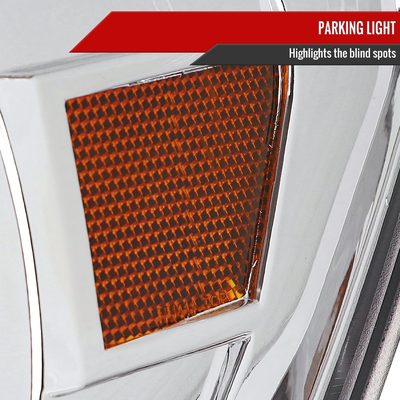 2007-2013 Toyota Tundra/ 2008-2017 Sequoia LED C-Bar Projector Headlights Chrome