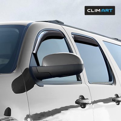 Clim Art Wind Deflectors for Chevrolet Suburban 1500 2500 2007-2014 Dark Smoke