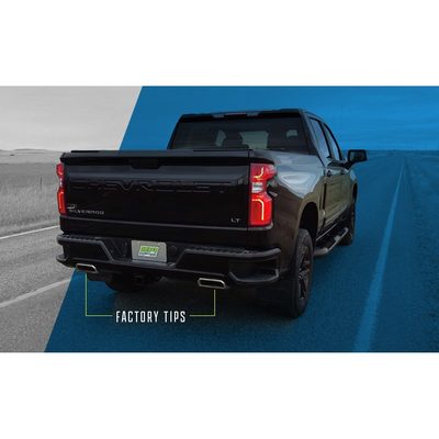 GMC/Chevy, IN bumper, 2019-2026, Stainless - MPI Exhaust Cat-Back Dual Exhaust Kits
