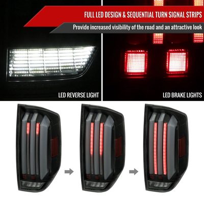 2014-2021 Toyota Tundra Facelift LED Tail Lights Turn Signal Matt Black/Smoke