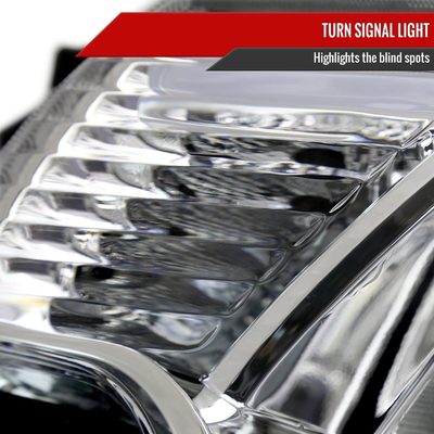 2012-2015 Toyota Tacoma LED Bar Factory Headlights Amber Reflector Chrome