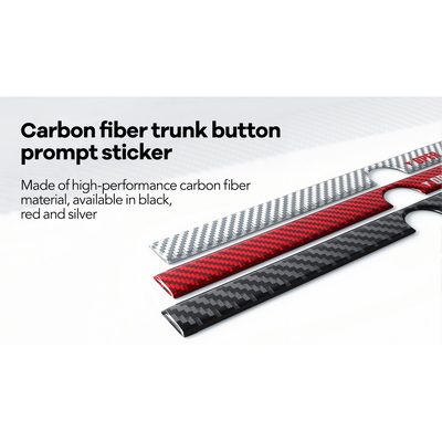 Model Y Juniper Rear Trunk Button Sticker | Flexible Urethane Carbon Fiber