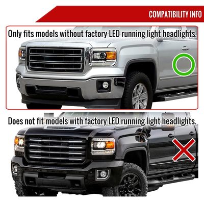2014-2019 GMC Sierra 1500/2500HD/3500HD Projector Headlights - Passenger Side