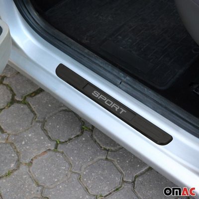 BMW Door Sill Scuff Plate Illuminated Brushed Stainless Steel Brushed Dark 4Pcs