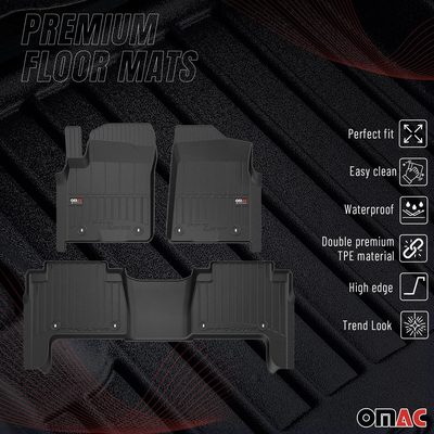 2003-2020 Infiniti QX56 QX80 Premium Floor Mats Liners Full Set All Weather Heavy Duty