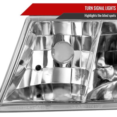 1998-2002 Mercury Grand Marquis Factory Headlights Corner Signal Chrome