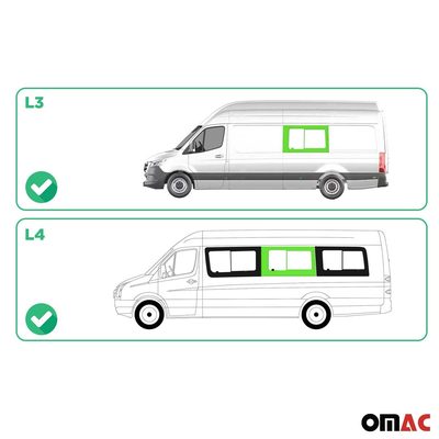 2010-2018 Mercedes Sprinter W906 Local Pickup Sliding Window Glass Mid Left L3 L4
