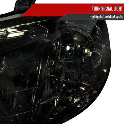 1999-2000 Honda Civic Factory Style Crystal Headlights Chrome/Smoke Lens