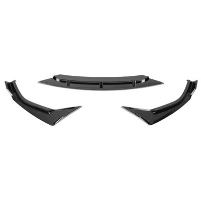 2019-2021 Honda Civic Sedan Glossy Black 3Pcs Front Bumper Lip Set