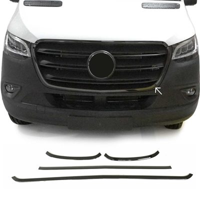 2019-2026 Mercedes Sprinter W907 910 Front Bumper Grill Trim Stainless Steel Dark 4x