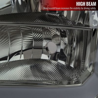 2007-2013 GMC Sierra 1500/ 2500HD 3500HD LED Bar Factory Headlights Chrome