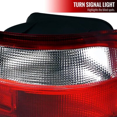 1992-1995 Honda Civic 3DR Hatchback Tail Lights Chrome/Red Clear Lens