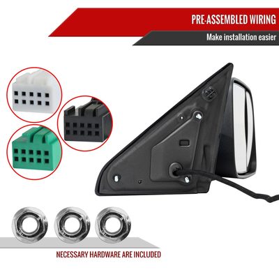 2019-2022 Ram 2500 3500 Black Manual Fold & Heated Side Mirror Passenger