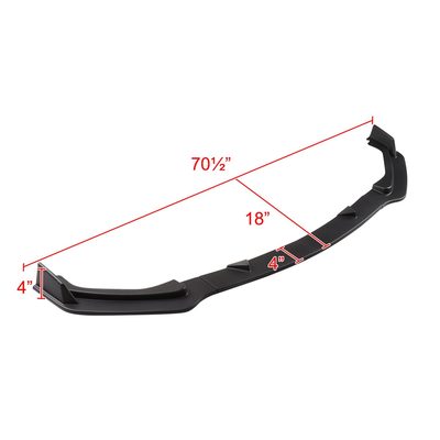 2014-2017 Infiniti Q50 Matte Black Polypropylene 3Pcs Bumper Lip Spoiler
