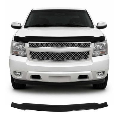 2007-2014 Chevrolet Avalanche Tahoe Suburban Front Bug Shield Hood Deflector 1 Pc Smoke Stick Install