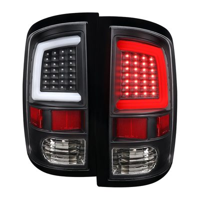 2009-2018 Dodge RAM 1500 2500 3500 White Bar LED Tail Lights Matt Black