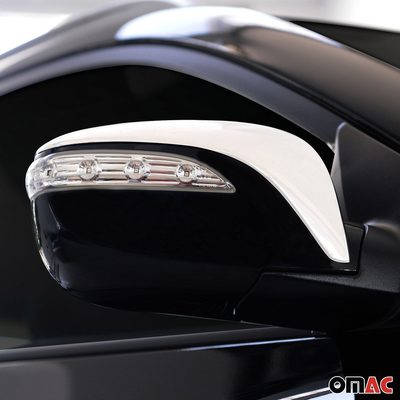 2010-2015 Hyundai Tucson Side Mirror Cover Caps Stainless Steel Silver 2 Pcs