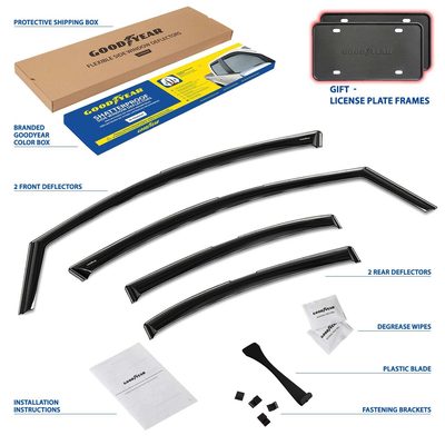 Goodyear Wind Deflectors for Subaru WRX 2022-2026 In-channel Premium Smoke 4Pcs