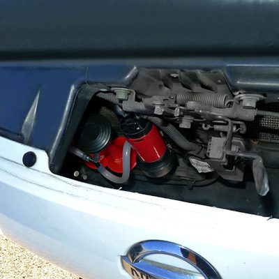 Red Air Horn x2 with Compressor