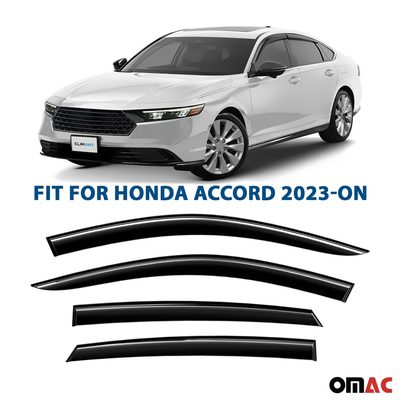 Clim Art Wind Deflectors for Honda Accord 2023-2025 Shatterproof Tape-On Dark 4x
