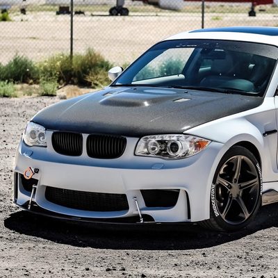 2004-2013 BMW E81 E82 E87 E88 Dual Halo Projector Headlights LED Light Chrome