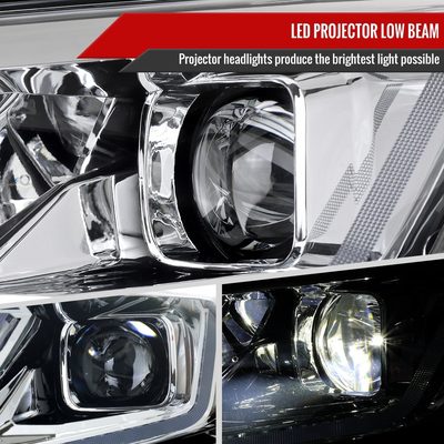 2019-2024 Chevy Malibu Full LED Projector Headlights Turn Signal Chrome