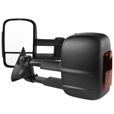 1988-2002 Chevy C/K C3500/Tahoe Yukon/Suburban Manual Towing Mirrors Amber