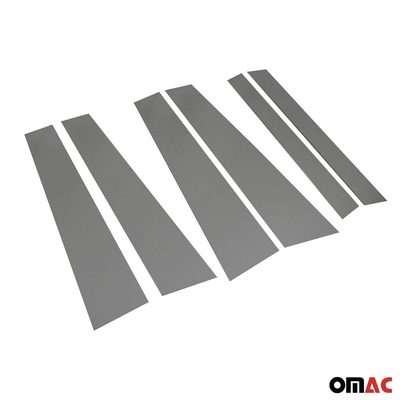 2009-2015 Mercedes GLK Class X204 Window B Pillar Posts Trim Stainless Steel Dark 6x