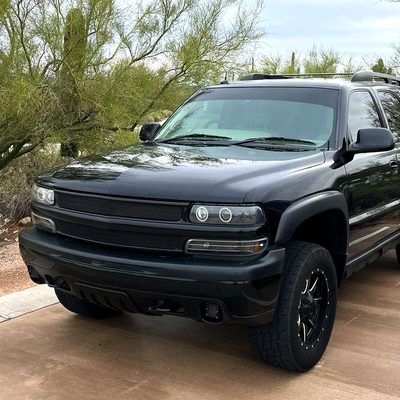 1999-2002 Chevy Silverado/ 00-2006 Tahoe Suburban Bumper Lights Matt Black