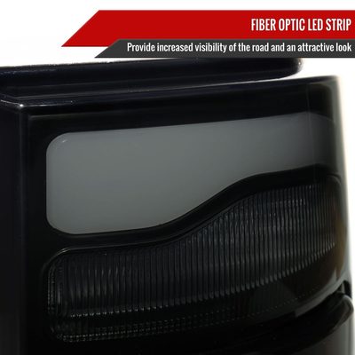 2009-2018 Dodge RAM 1500/ 2500 3500 White LED Bar Tail Lights Black/Smoke