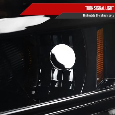 2009-2018 Dodge RAM 1500 / RAM 2500 3500 Dual Halo Headlights Jet Black