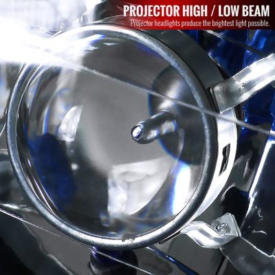 Universal 7" Round H4 Projector Headlights Matte Black Housing/Clear Lens