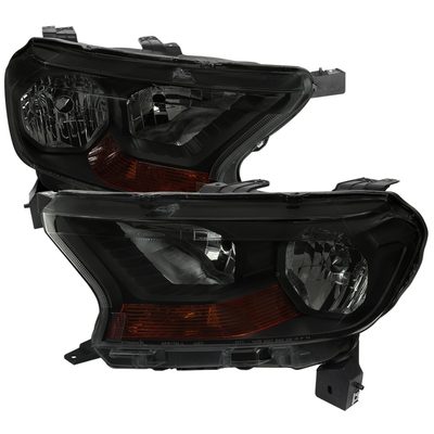 2019-2022 Ford Ranger XL/XLT Factory Halogen Headlights Glossy Black/Smoke