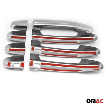 2004-2010 Toyota Sienna Door Handle Cover Protector Keyless S.Steel Chrome 8Pcs