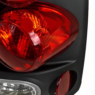 2002-2006 Dodge RAM Retro Style Tail Lights Matte Black Housing/Clear Lens