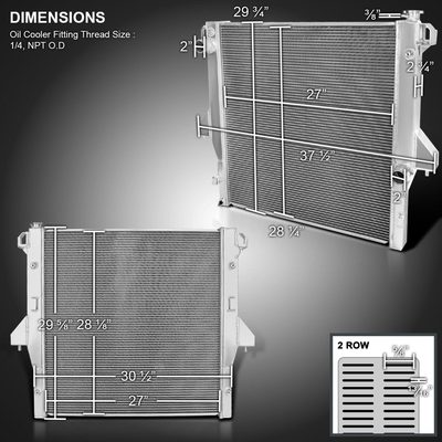 2003-2009 Dodge RAM 2500/3500 5.9L/6.7L Cummins 2Row Performance Radiator