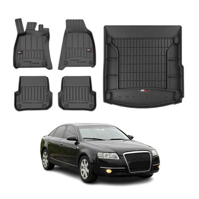 2005-2007 Audi A6 Sedan Pre Facelift OMAC Premium Floor Mats & Cargo Liners